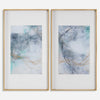 Undulating Oro Abstract Prints, S/2