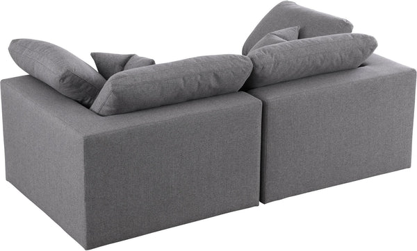 Carmen Cloud Modular Sofa In Grey Linen Fabric