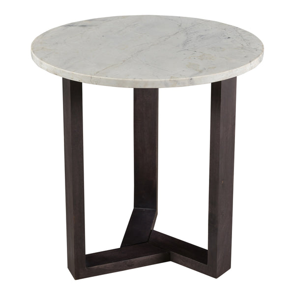 Jinxx Side Table in Charcoal Grey with Marble Top