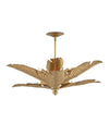 Tropical Semi-Flush In Vintage Brass