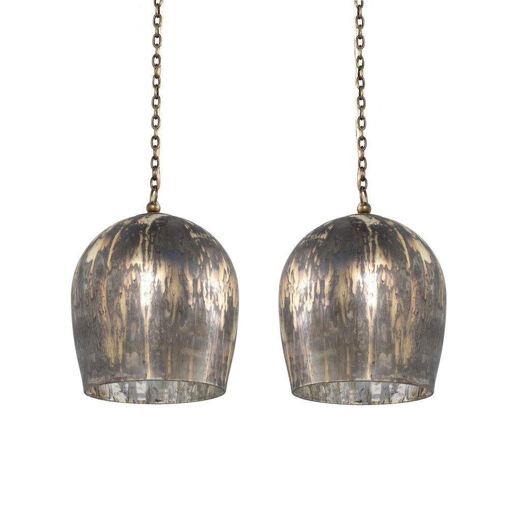 Anya Pendant - Distressed Mercury Glass
