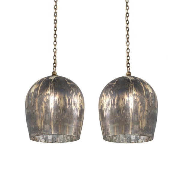 Anya Pendant - Distressed Mercury Glass