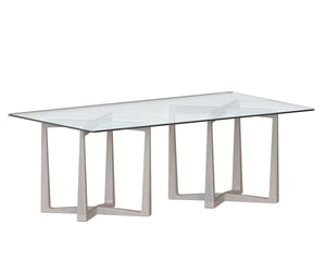 GLASS DINING TABLE TOP - RECTANGULAR - CLEAR - 86.5"