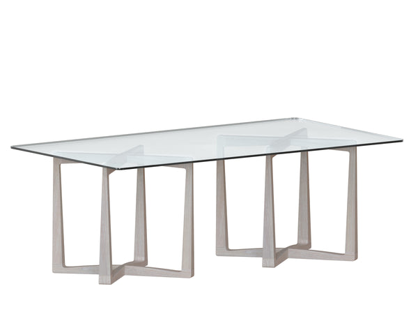 GLASS DINING TABLE TOP - RECTANGULAR - CLEAR - 86.5"