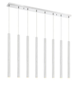 Forest 8 Light Island/Billiard in Chrome Finish