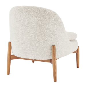 Adriana KD Fabric Accent Chair Walnut Legs, Solana Beige