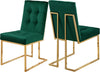 Benny Dining Chair In Green Velvet