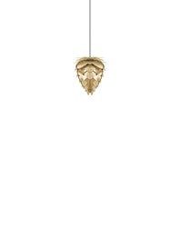 Conia Brass Mini Hardwired Pendant with Black Cord