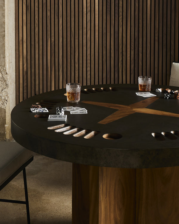 Poker Table In Natural Brown Guanacaste