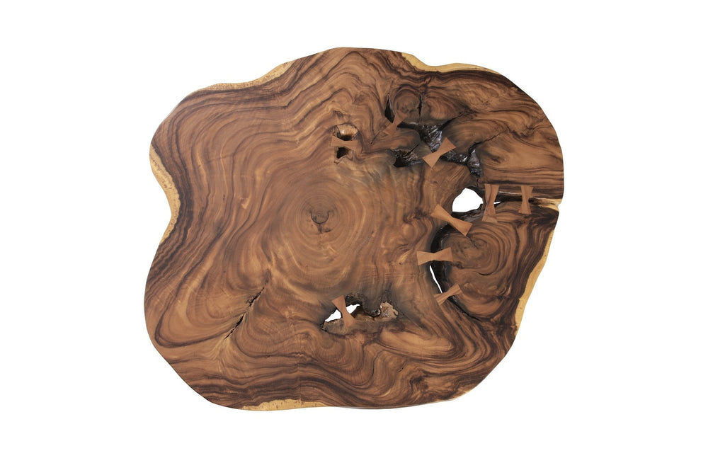 Floating Coffee Table with Acrylic Legs, Natural, Assorted