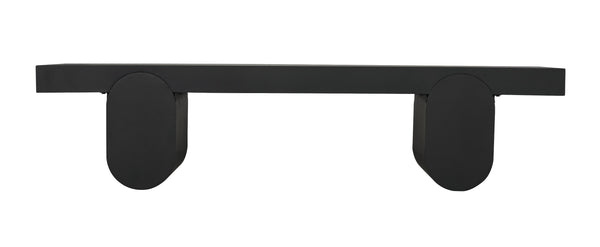 Evora Industrial Steel Coffee Table in Matte Black