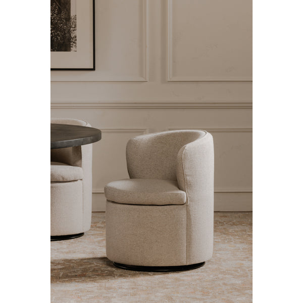 Moe's Dane Swivel Dining Chair in Beige