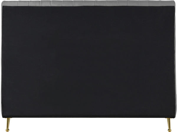 Marcos Full Bed In Grey Velvet