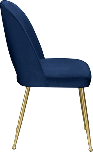 Ramon Dining Chair In Navy Velvet