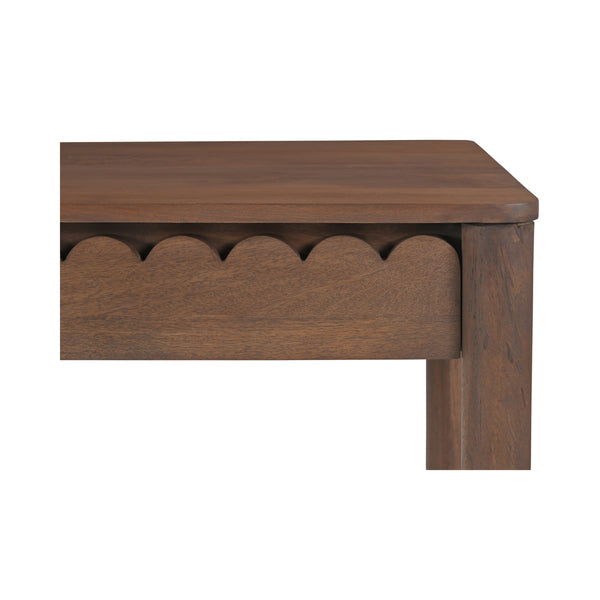 Moe's Wiley Desk with Scalloped Edges in Brown