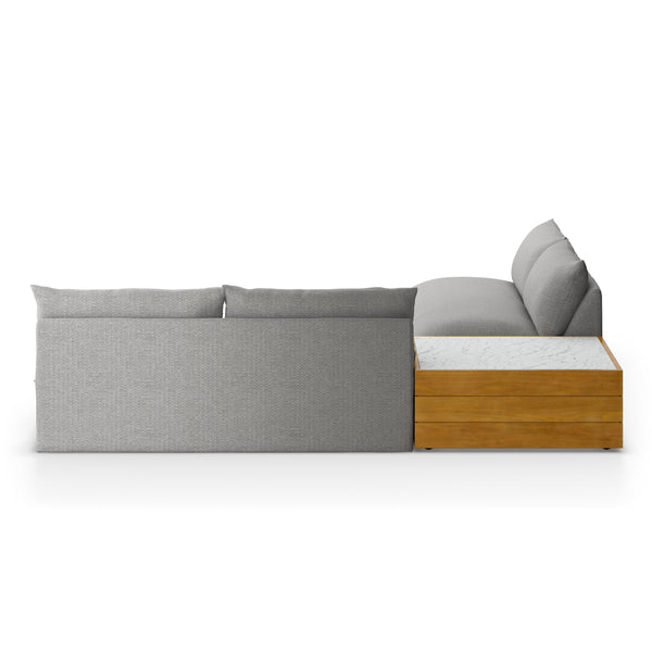 Grant Outdoor 2 Pc Sec W/Coffee Tbl In Ash