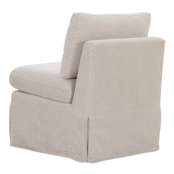 Moe's Fable Slipcover Dining Slipper Chair Beige