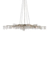 Forest Light Silver Chandelier In Textured Silver & Natural