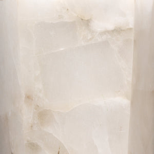 Borealis Tall Hexagon 1-Light Wall Alabaster Sconce