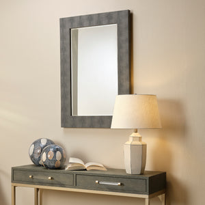 Structure Shagreen Rectangle Mirror, Grey