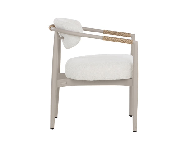 MARITA DINING ARMCHAIR - GREIGE - LOUIS CREAM