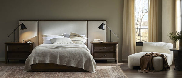 Regan Queen Bed - Crete Ivory