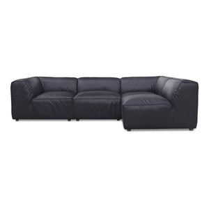Form Signature Modular Sectional in Vantage Black Leather