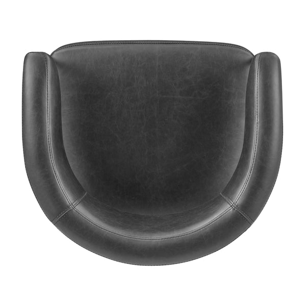 Kaiden KD Faux Leather Counter Stool, Cano Black 