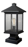 Portland 1 Light Outdoor Pier Mount Light in Oil Rubbed Bronze Finish