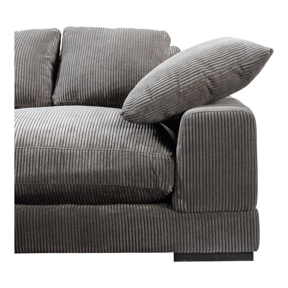Moe's Plunge Sectional in Charcoal with Flip Chaise