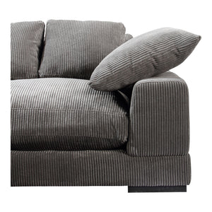 Moe's Plunge Sectional in Charcoal with Flip Chaise