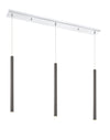 Forest 3 Light Island/Billiard in Chrome Finish