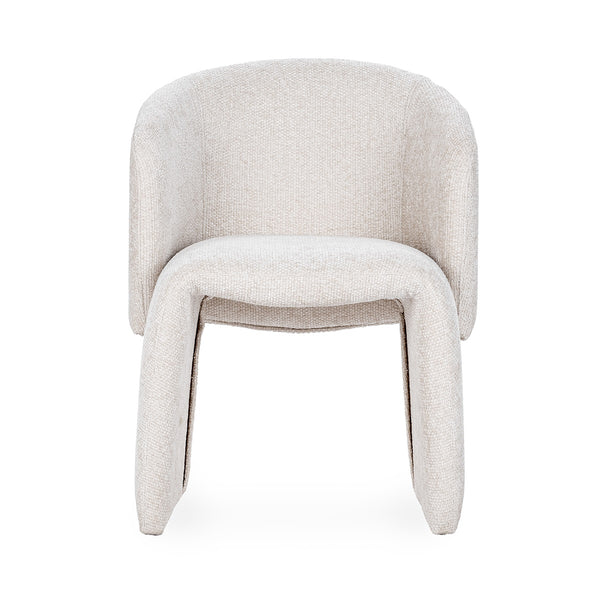Halstead Upholstered Dining Chair with Barrell Back - Natural
