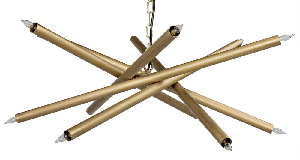 Ikram Chandelier, Small, Metal with Brass Finish