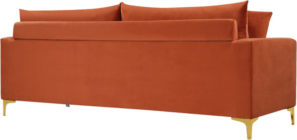 Lucy Sofa In Cognac Velvet