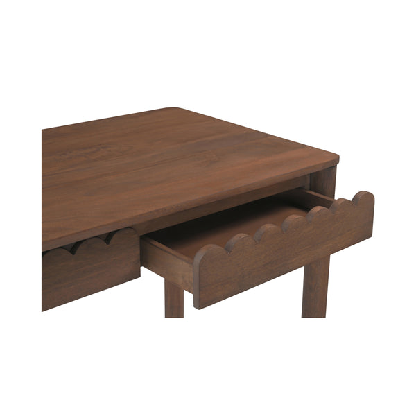 Moe's Wiley Desk with Scalloped Edges in Brown