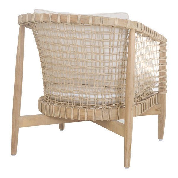 Moe's Kuna Outdoor Lounge Chair in White