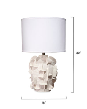  Helios Ceramic Table Lamp with Linen Shade, White