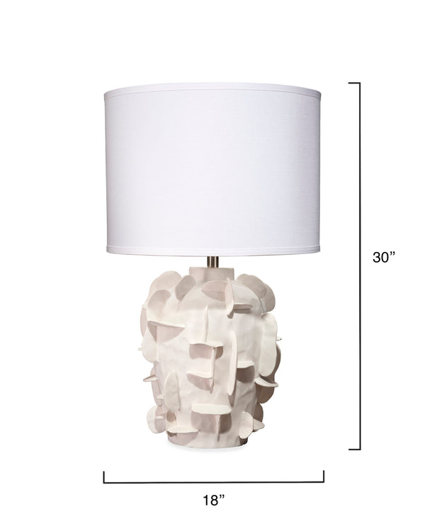  Helios Ceramic Table Lamp with Linen Shade, White