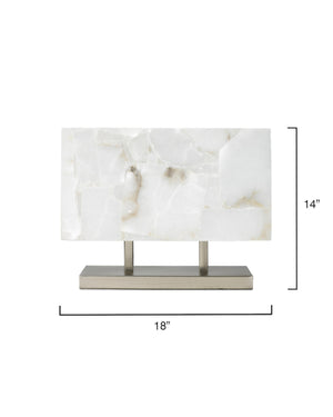 Ghost Horizon Alabaster Table Lamp, Silver