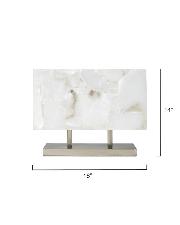Ghost Horizon Alabaster Table Lamp, Silver