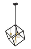 Vertical 4 Light Pendant in Bronze + Olde Brass Finish