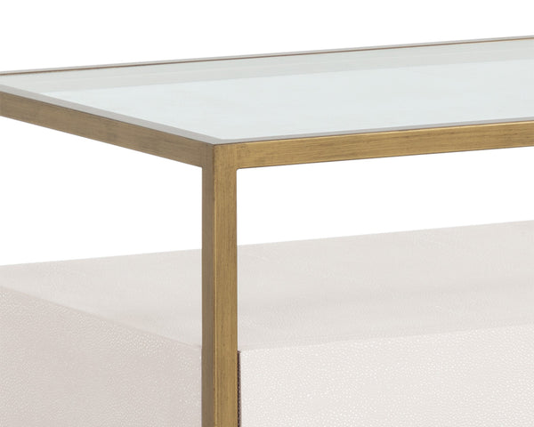VENICE NIGHTSTAND - OYSTER SHAGREEN