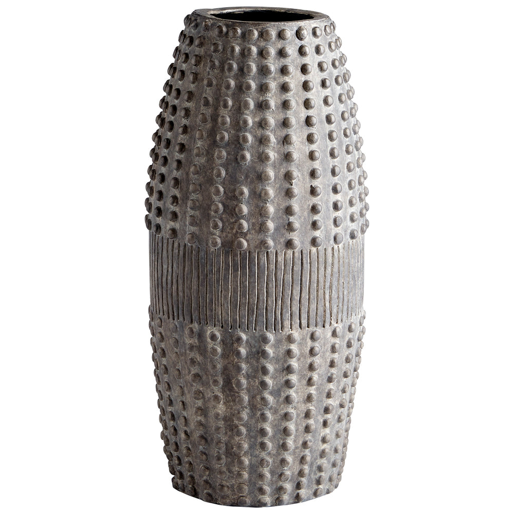 Tall Scoria Vase in Gray