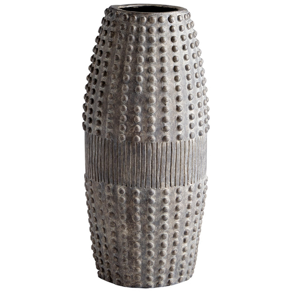 Tall Scoria Vase in Gray