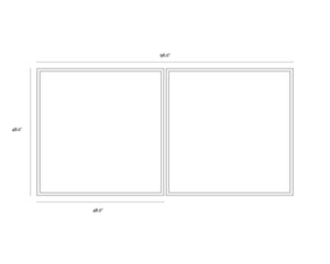 FUN AND WHIMSY (SET OF 2) - 48" X 48" - BLACK FLOATER FRAME