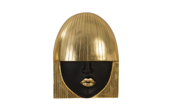 Fashion Faces Wall Tiles, Gold Leaf, Set of 3