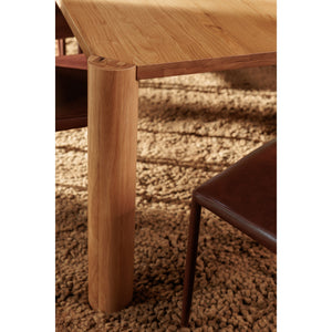 Moe's Post Small Dining Table in Natural Oak
