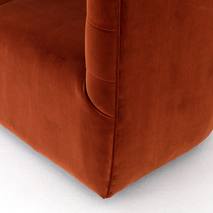 HANOVER TUFTED SWIVEL CHAIR-SAPPHIRE RUST