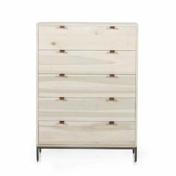 Trey 5 Drawer Dresser In Dove Poplar